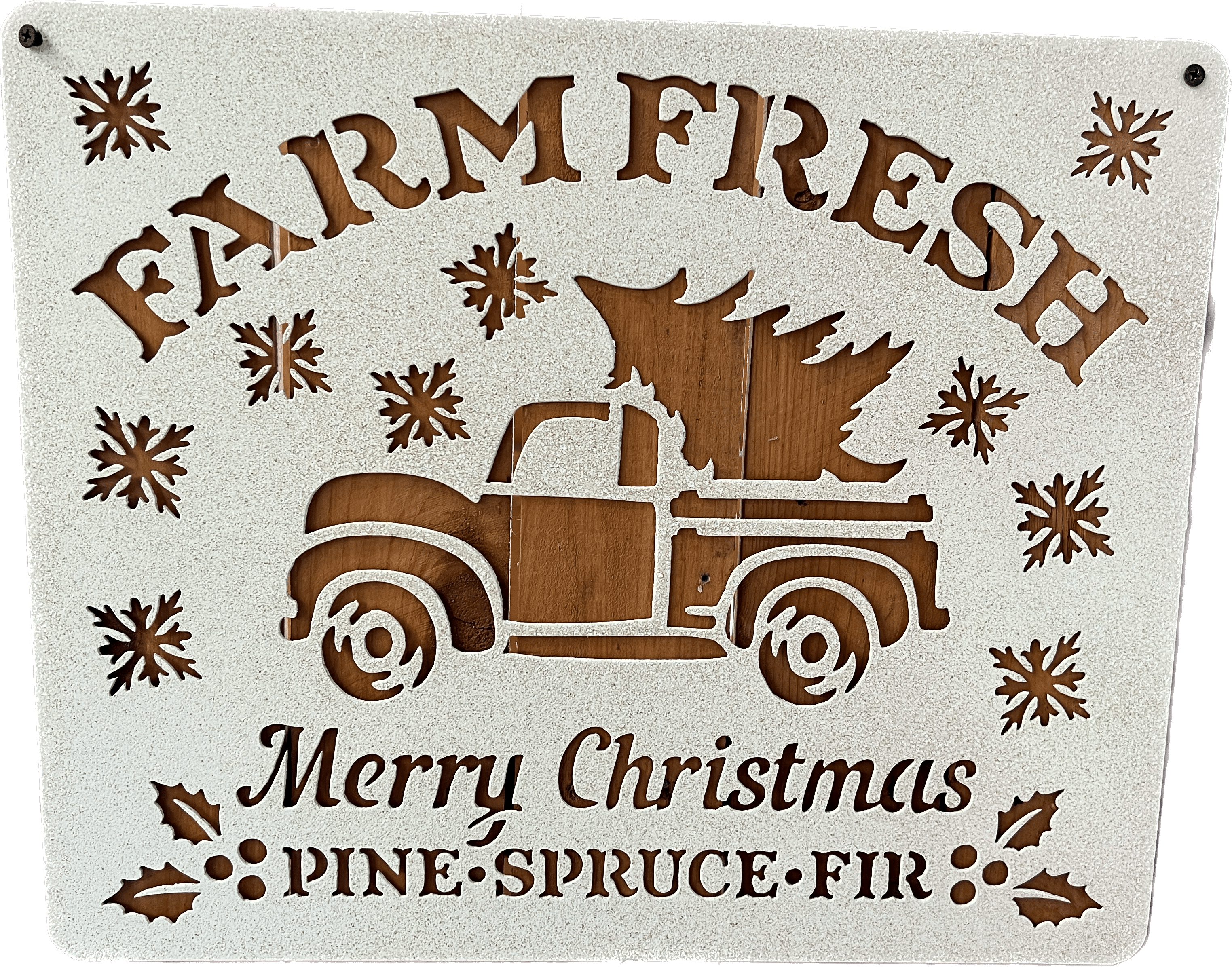 Rusty Rooster Fabrication & Design Physical product Farm Fresh Christmas Trees old pickup (C80)