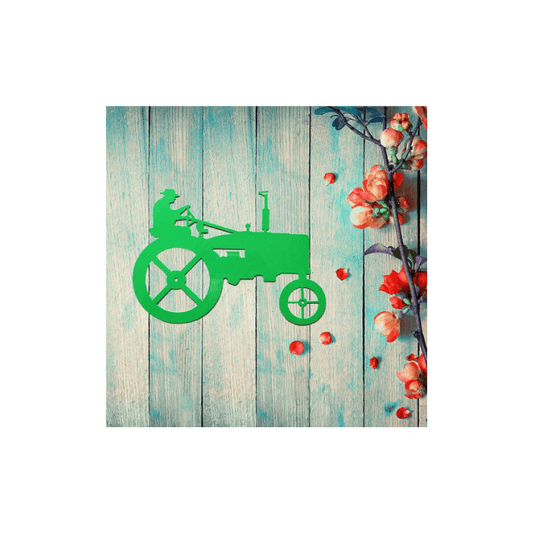 Rusty Rooster Fabrication & Design Physical product Farmer on Tractor Metal Wall Art (A4)