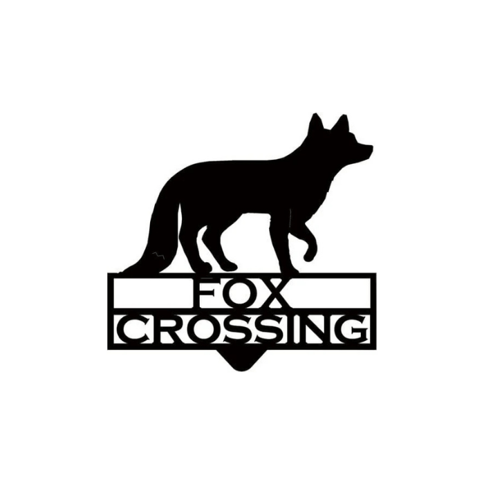 Rusty Rooster Fabrication & Design Physical product Fox Crossing (A78)