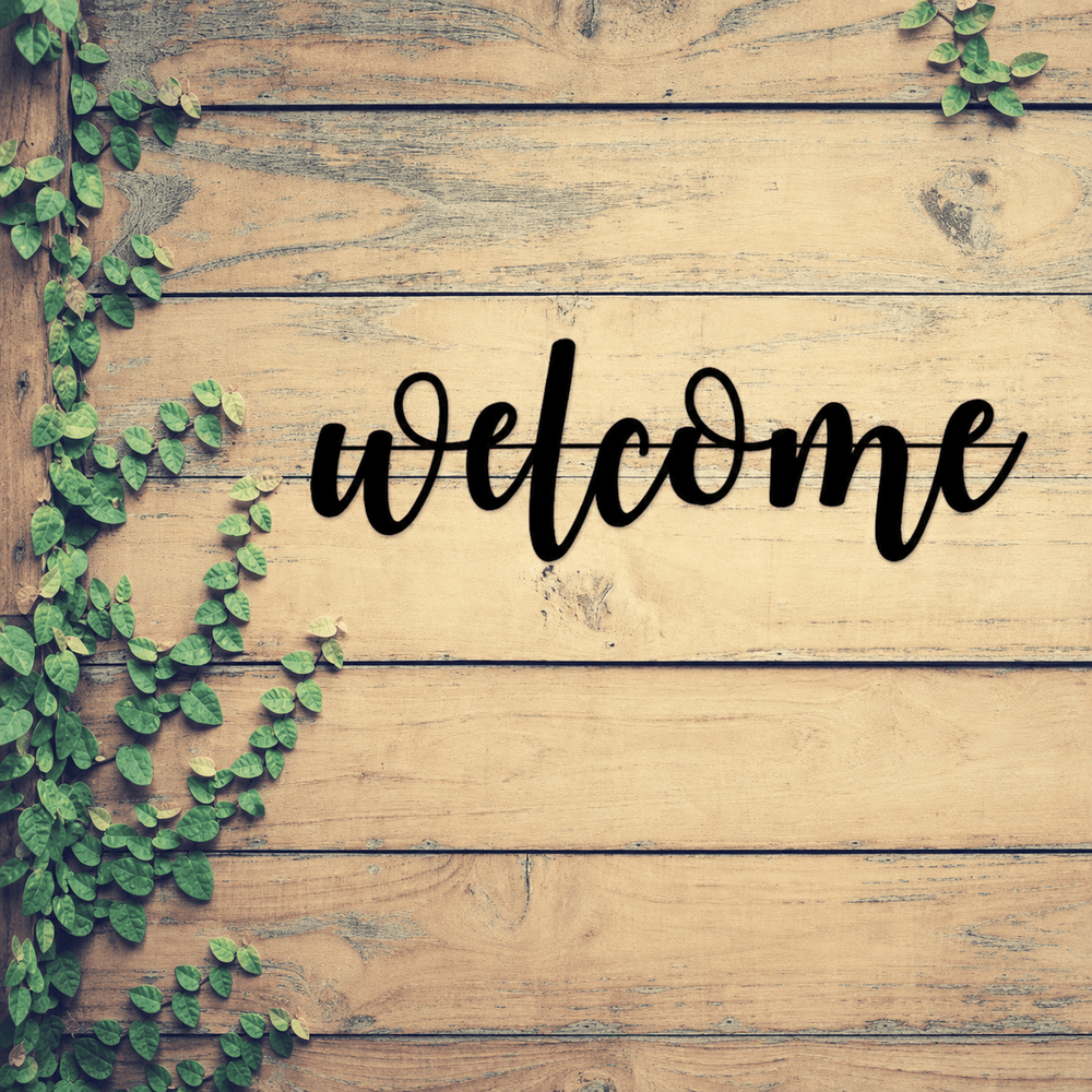 Rusty Rooster Fabrication & Design Physical product Fun Welcome Metal Wall Sign (C31)