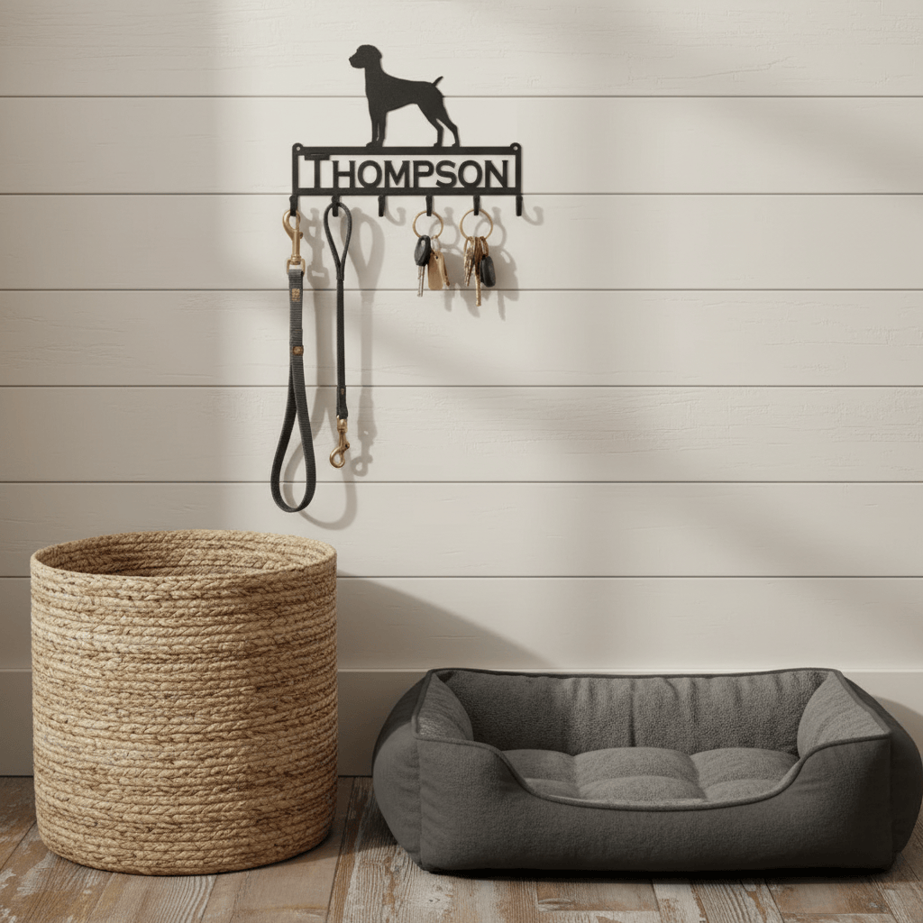 Rusty Rooster Fabrication & Design Physical product German shorthair Key Holder with Personalized Text Field (I29)