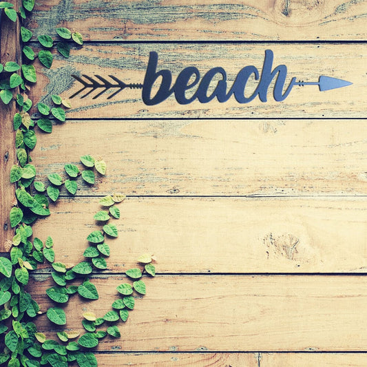 Rusty Rooster Fabrication & Design Physical product Get Lost at the Beach Arrow Wall Art (B59)