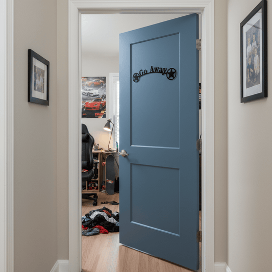 Rusty Rooster Fabrication & Design Physical product Go Away Sign with Texas Stars (Y11)