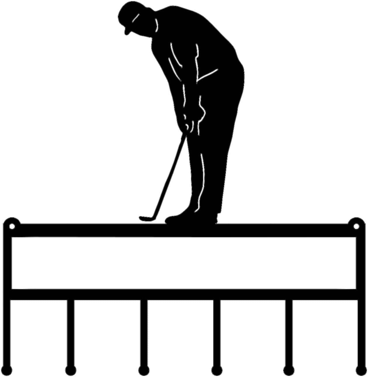 Rusty Rooster Fabrication & Design Physical product Golfer Key Holder with Personalized Text Field (O28)