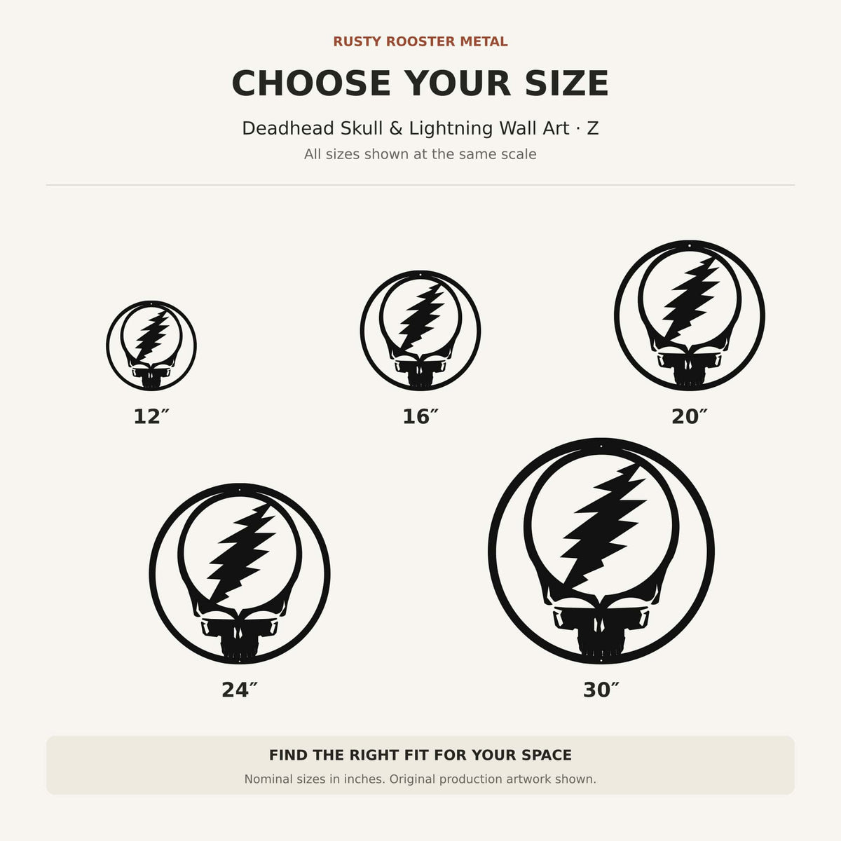 Rusty Rooster Fabrication & Design Physical product Grateful Dead Deadhead Metal Wall Art (Z)