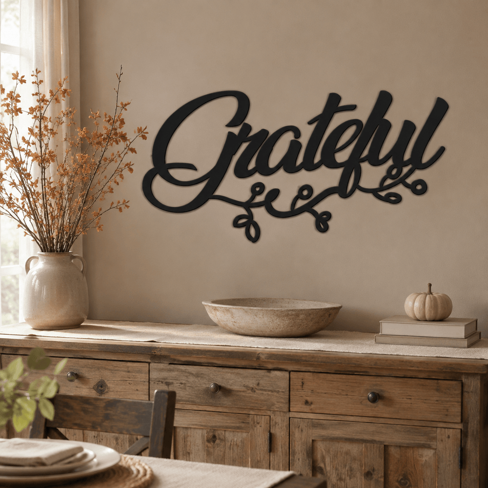 Rusty Rooster Fabrication & Design Physical product Grateful Metal Word Wall Art (G34)