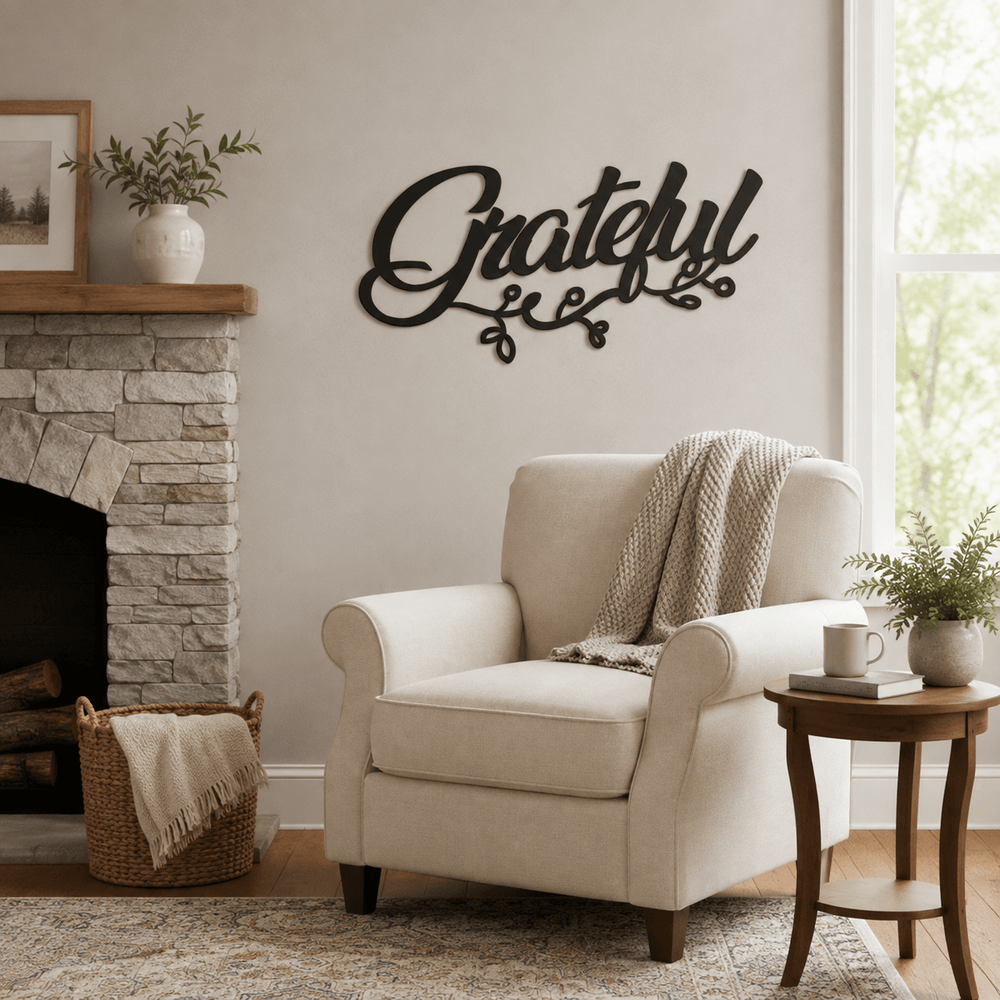 Rusty Rooster Fabrication & Design Physical product Grateful Metal Word Wall Art (G34)