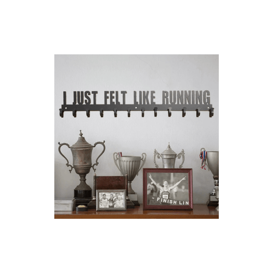 Rusty Rooster Fabrication & Design Physical product “I Just Felt Like Running” Hanging Rack (P24)
