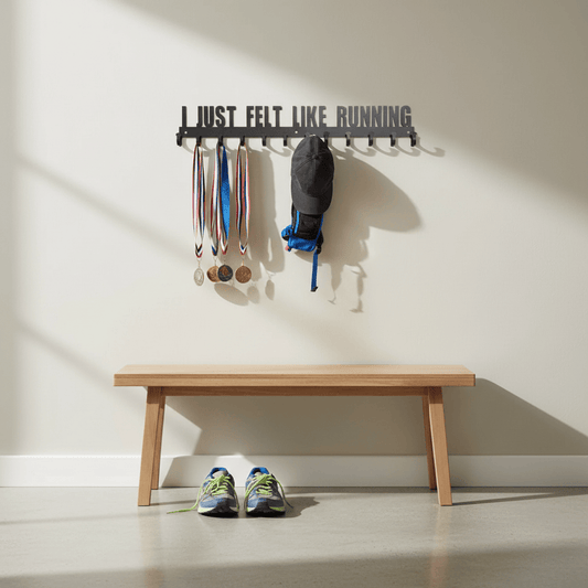 Rusty Rooster Fabrication & Design Physical product “I Just Felt Like Running” Hanging Rack (P24)