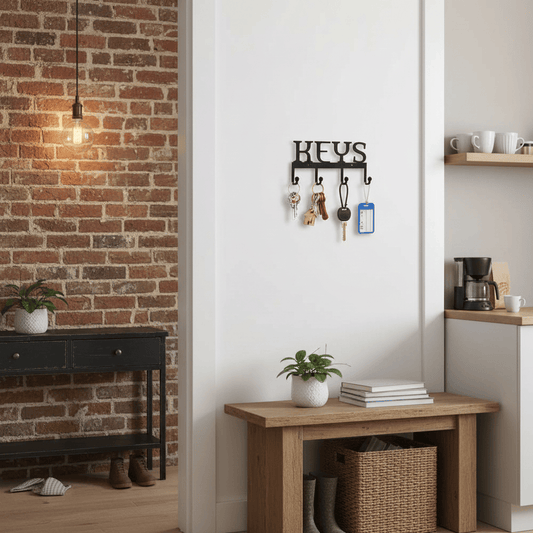 Rusty Rooster Fabrication & Design Physical product "Industrial Elegance: Metal Key Holder - Stylish Organization for Your Keys!"(Y5)