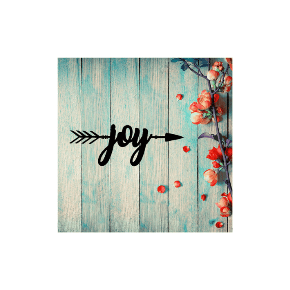 Rusty Rooster Fabrication & Design Physical product Joy Arrow Metal Wall Art – Inspirational Directional Sign (C30)