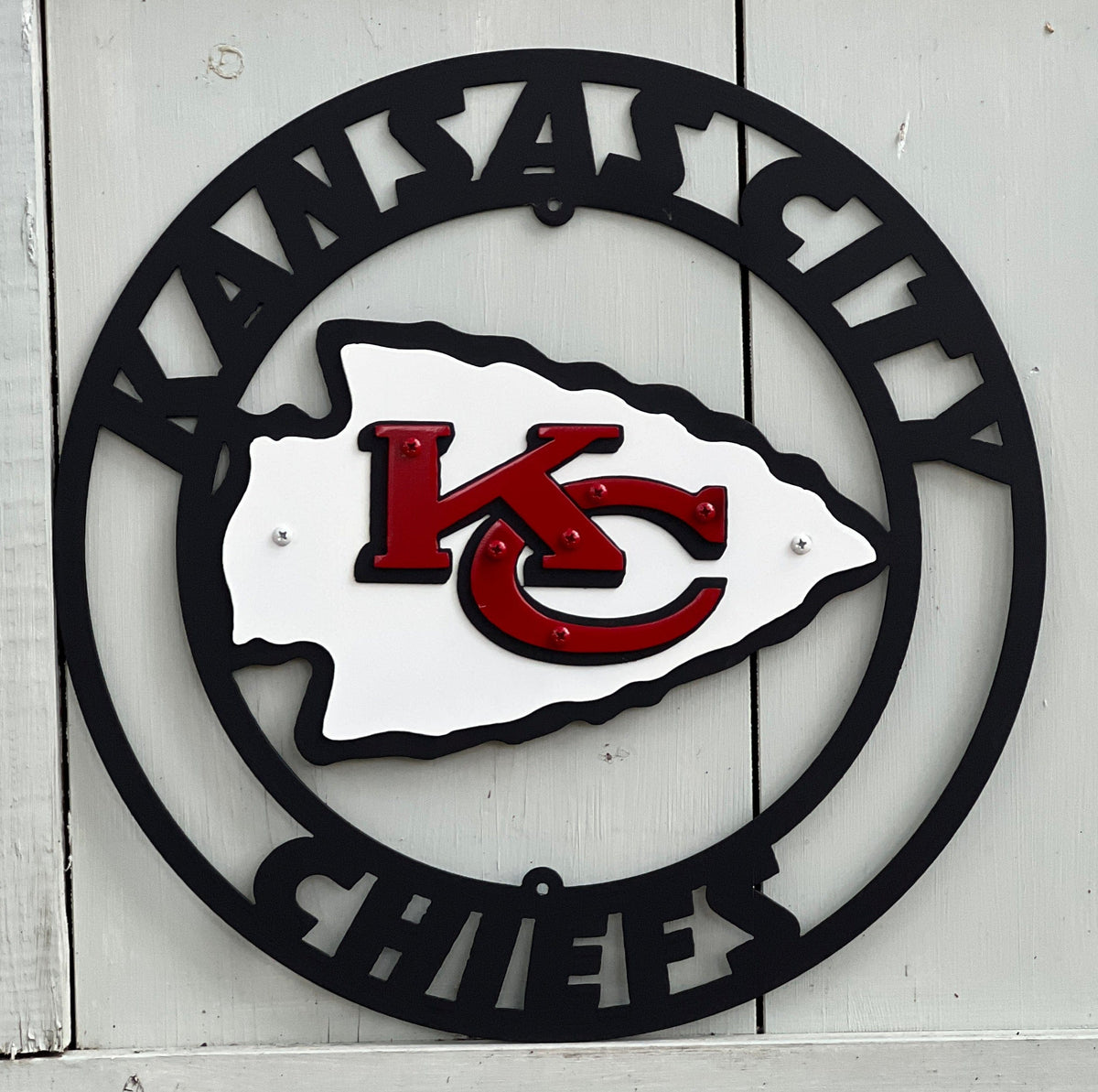 Kc Chiefs Sign Kansas City Chiefs Metal Sign - Rusty Rooster Metal A57 – rustyroostermetal