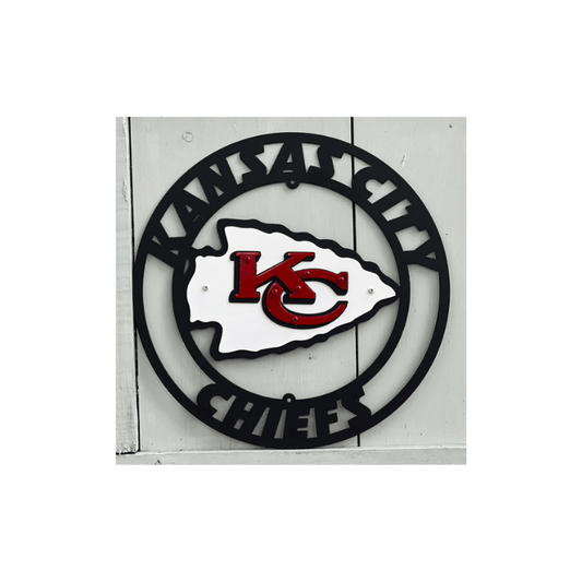 Rusty Rooster Fabrication & Design Physical product Kansas City Chiefs Metal Sign - Rusty Rooster Metal A57