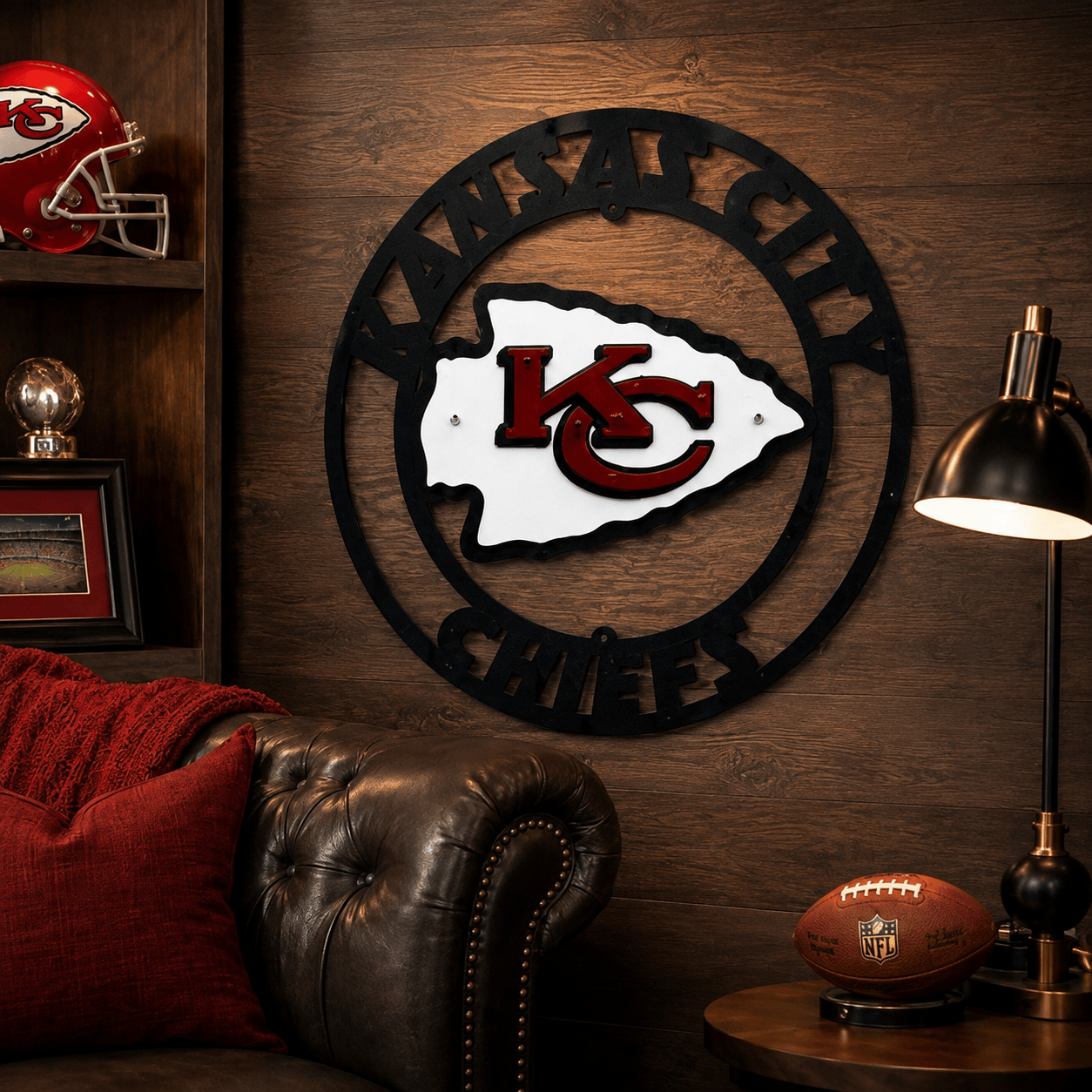 Rusty Rooster Fabrication & Design Physical product Kansas City Chiefs Metal Wall Sign (A57)