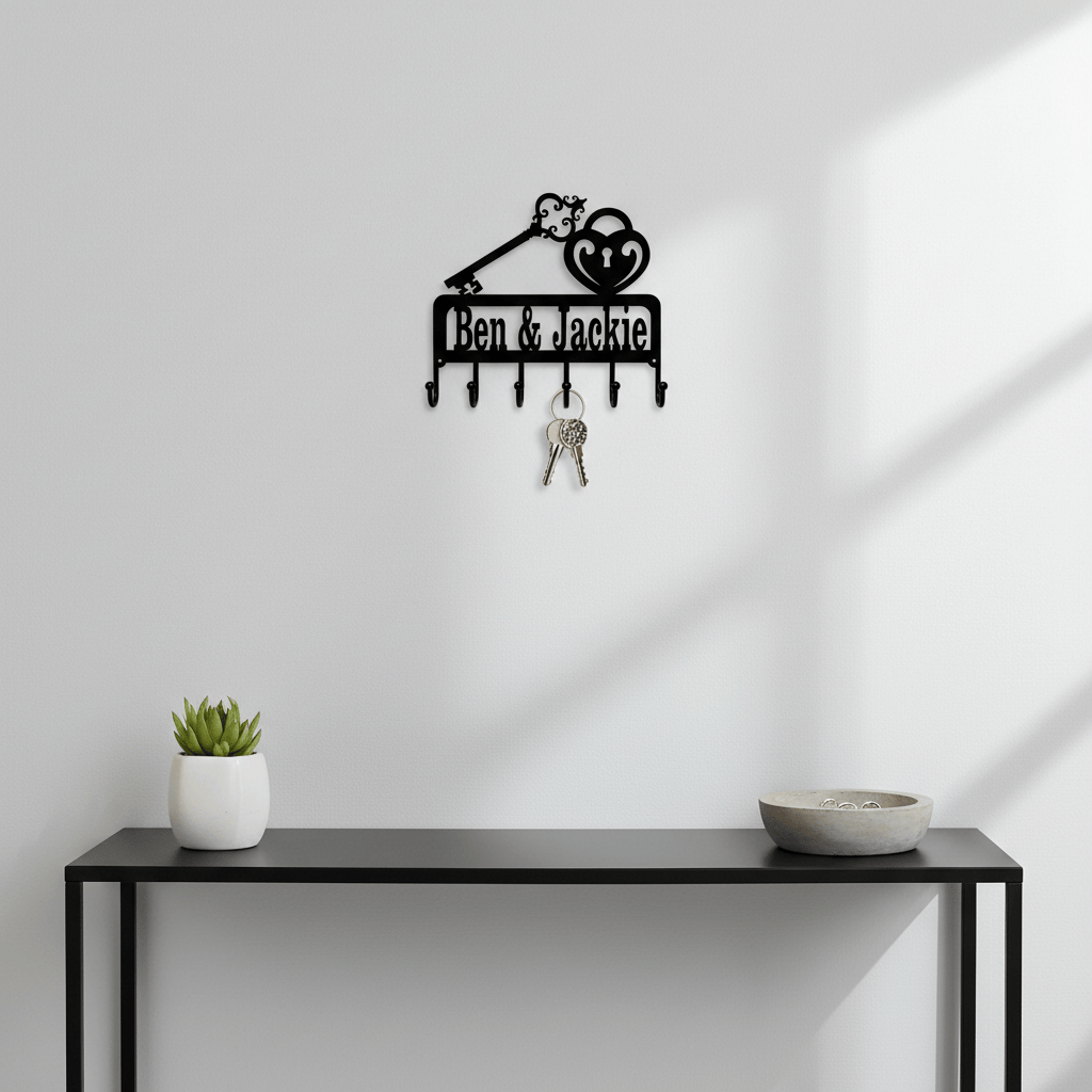 Rusty Rooster Fabrication & Design Physical product Key Holder, Key Hooks, Key Organization, Key Sign, Hooks, never lose your keys, Key Organizer, Key Ring Signs (C58)