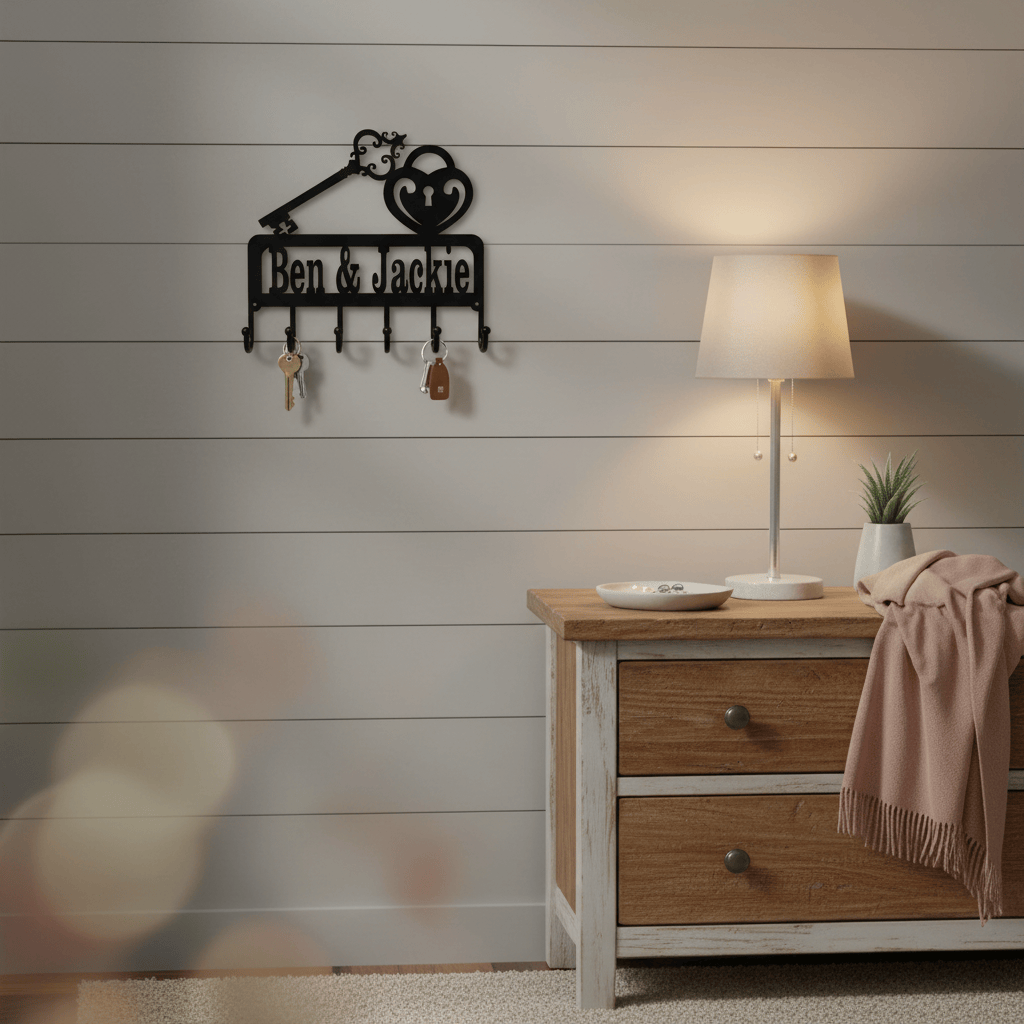 Rusty Rooster Fabrication & Design Physical product Key Holder, Key Hooks, Key Organization, Key Sign, Hooks, never lose your keys, Key Organizer, Key Ring Signs (C58)