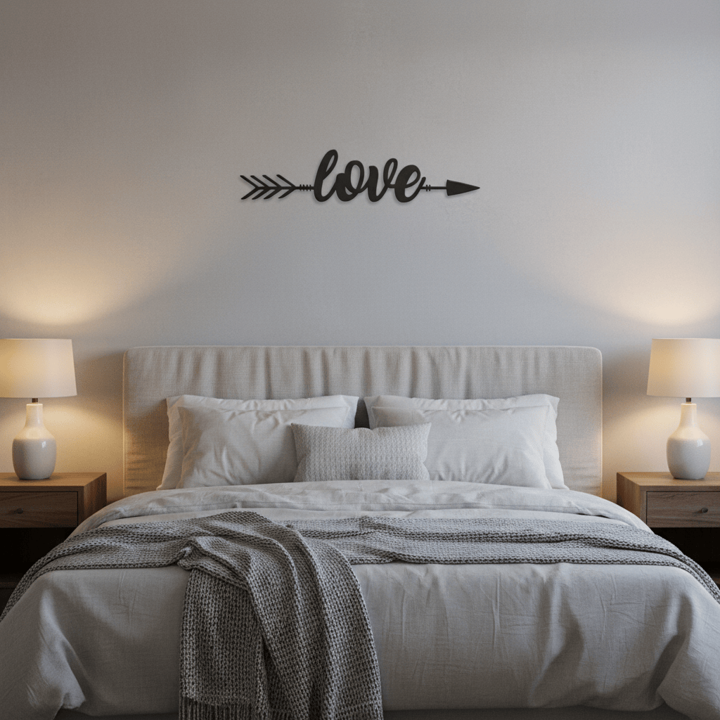 Rusty Rooster Fabrication & Design Physical product Love Arrow Wall Art (B54)
