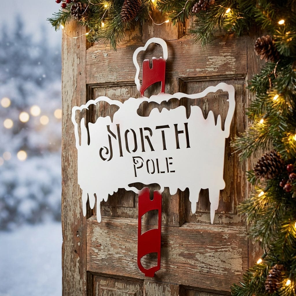North Sign Rvt Welcome To The North Pole Sign Printable