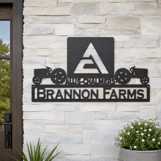 Rusty Rooster Fabrication & Design Physical product Personalized Allis-Chalmers Tractor Metal Sign (U17)