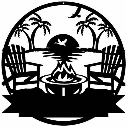 Rusty Rooster Fabrication & Design Physical product Personalized  beach house decor by rusty rooster netal (U25)