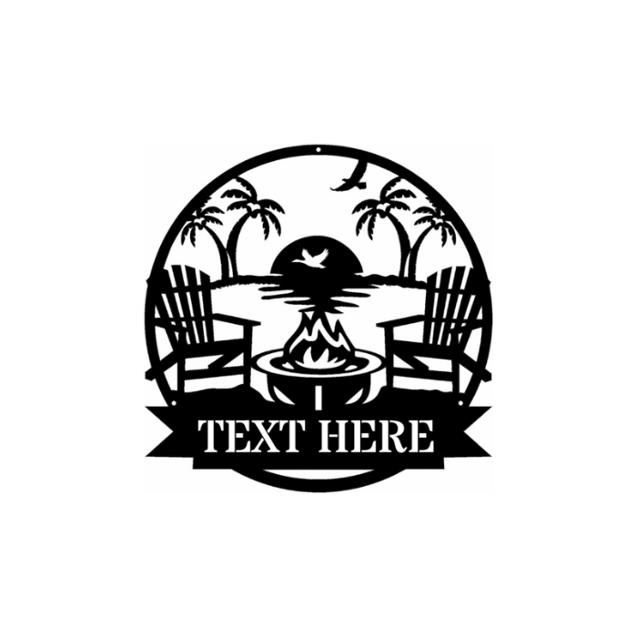 Rusty Rooster Fabrication & Design Physical product Personalized  beach house decor by rusty rooster netal (U25)