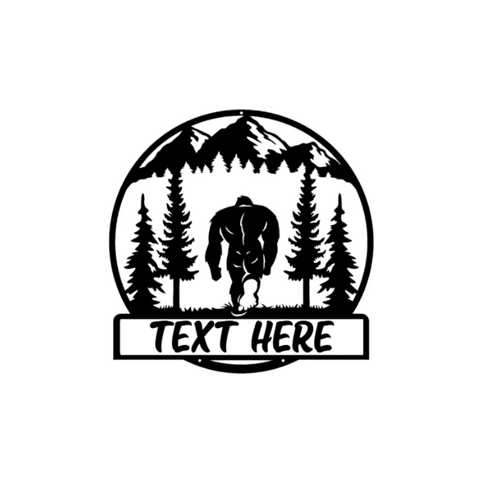 Rusty Rooster Fabrication & Design Physical product Personalized Bigfoot Walking Away Metal Sign - Leaving a Legend (C78)