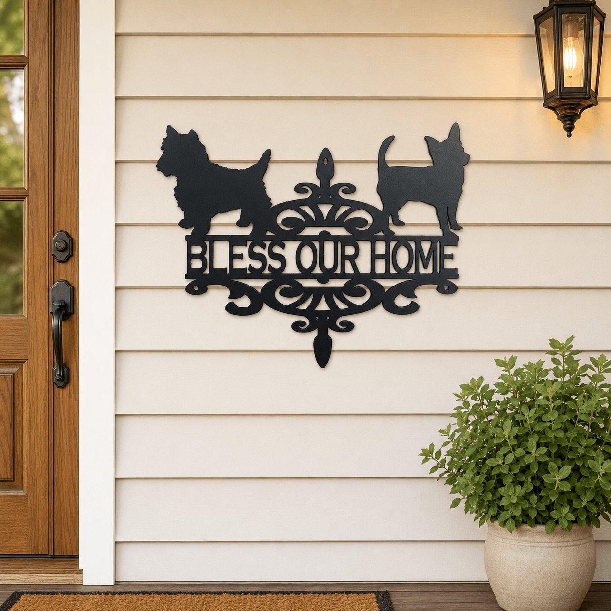 Rusty Rooster Fabrication & Design Physical product Personalized Chihuahua & Yorkie Metal Sign (O13)