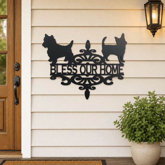 Rusty Rooster Fabrication & Design Physical product Personalized Chihuahua & Yorkie Metal Sign (O13)