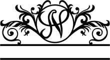 Monogram letter option