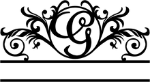 Monogram letter option