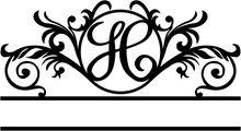 Monogram letter option