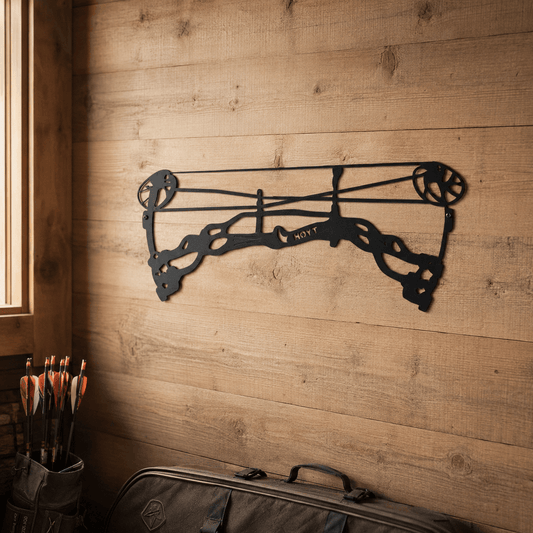 Rusty Rooster Fabrication & Design Physical product Personalized Compound Bow Metal Sign (I25)