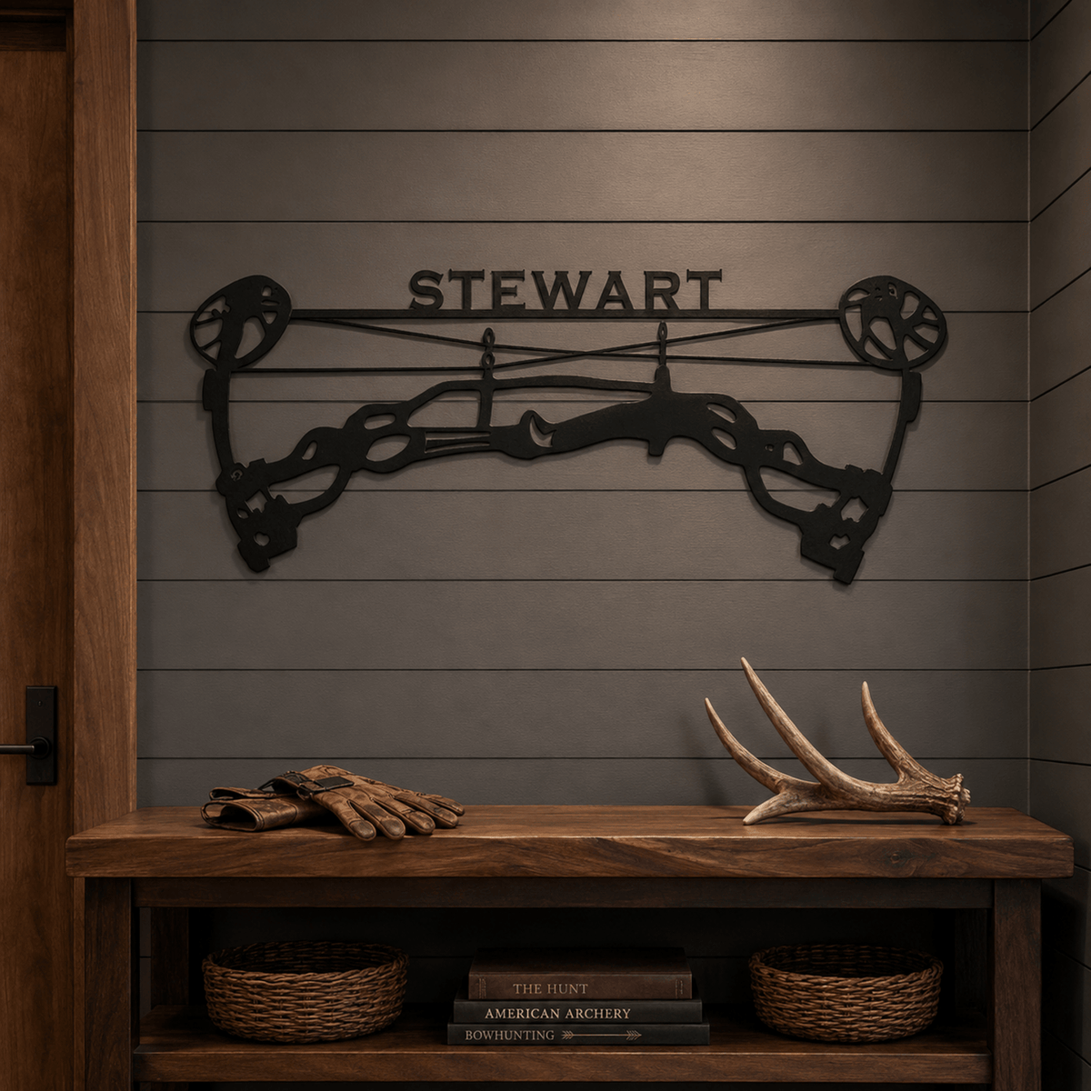 Rusty Rooster Fabrication & Design Physical product Personalized Compound Bow Metal Sign (I25)