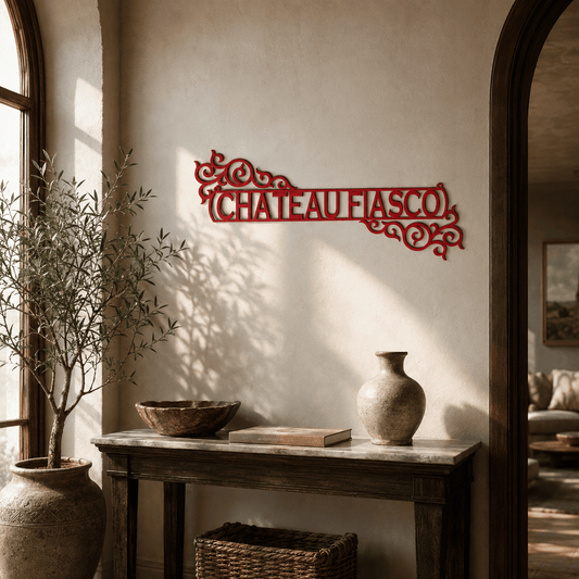 Rusty Rooster Fabrication & Design Physical product Personalized Decorative Scroll Metal Sign (E30)