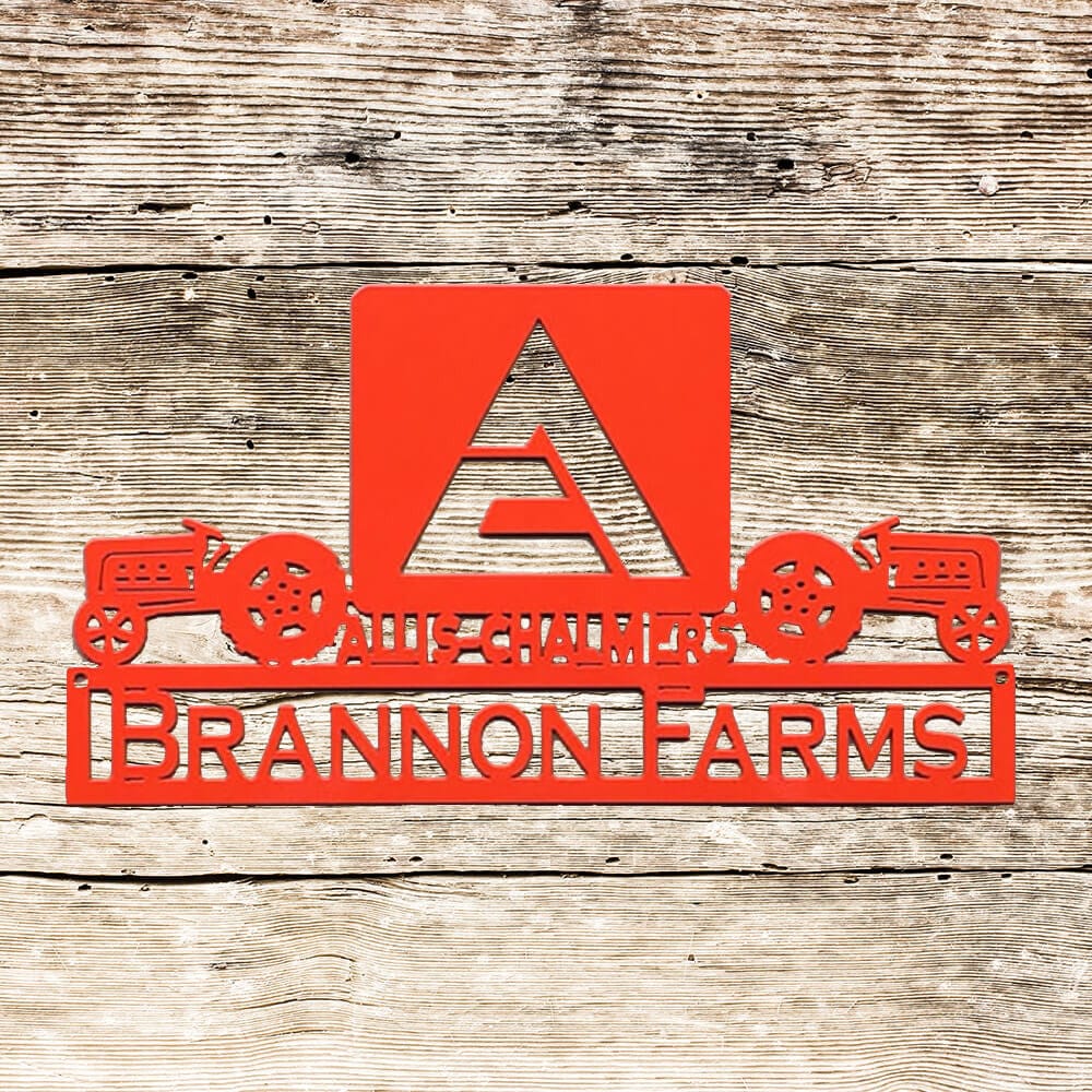 Rusty Rooster Fabrication & Design Physical product Personalized Dual Tractor – Allis-Chalmers Sign Farm Life (U17)