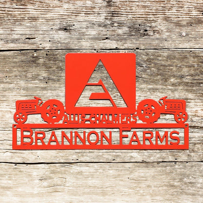 Rusty Rooster Fabrication & Design Physical product Personalized Dual Tractor – Allis-Chalmers Sign Farm Life (U17)