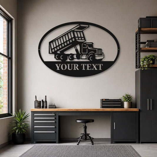 Rusty Rooster Fabrication & Design Physical product Personalized Dump Truck Metal Sign (O41)
