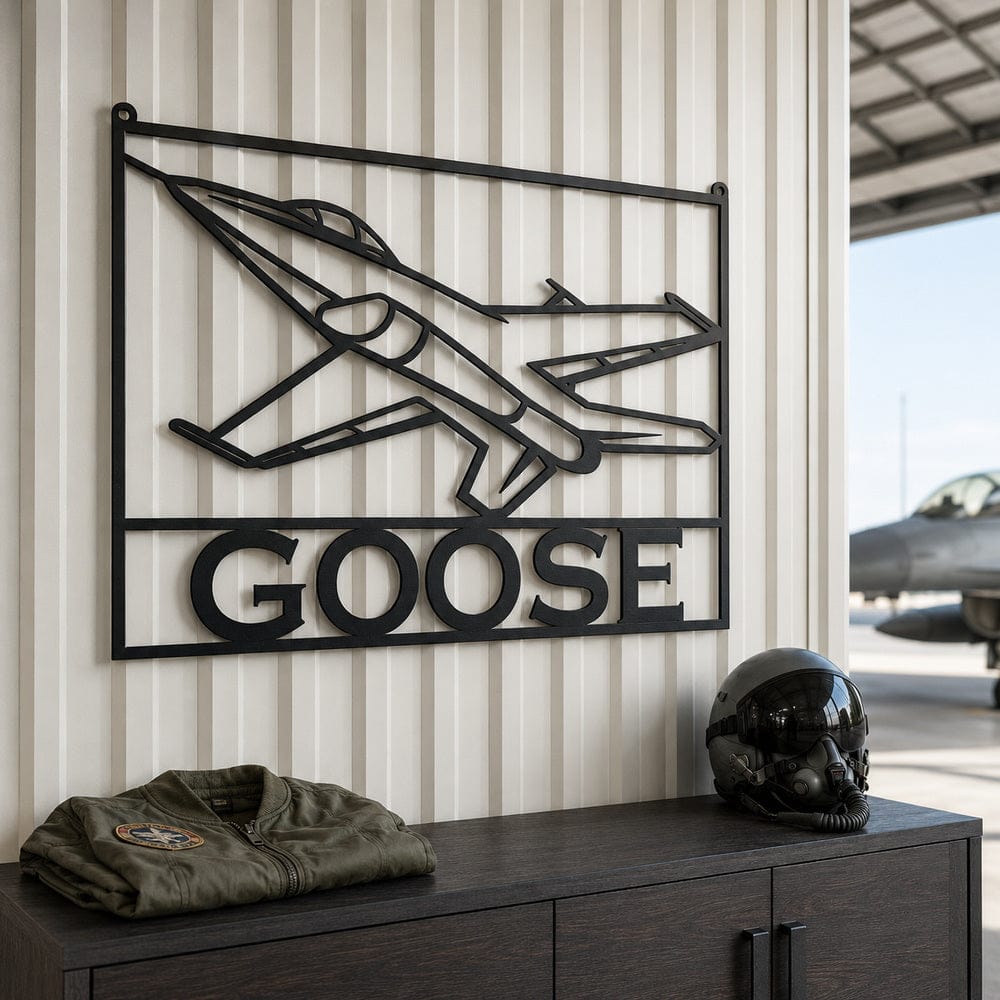 Rusty Rooster Fabrication & Design Physical product Personalized F-16 Fighter Jet Sign – Custom Pilot Gift (A14)