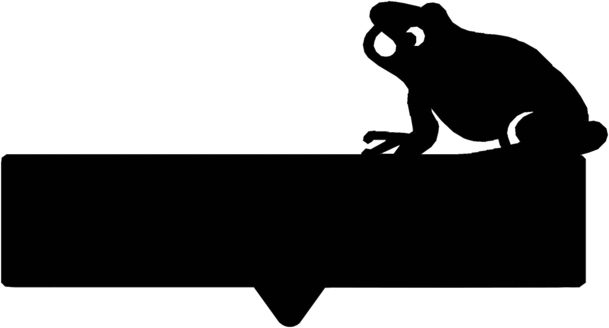 Rusty Rooster Fabrication & Design Physical product Personalized Frog Yard Stake – Metal Garden Decor (H)