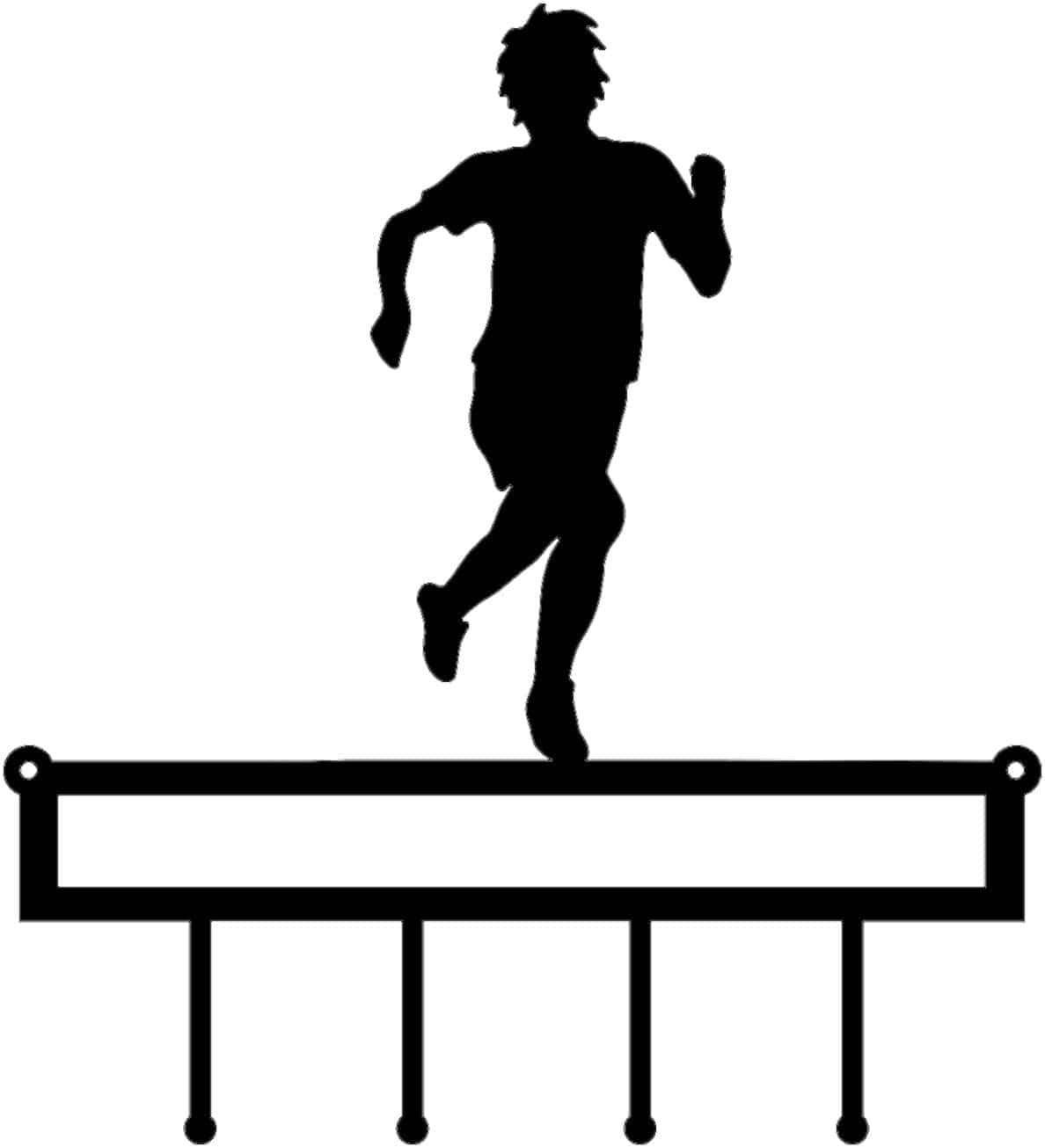 Rusty Rooster Fabrication & Design Physical product "Personalized Motivation: Male Runner Key Holder with Custom Text Field - Stay Organized in Athletic Style!" (H19)