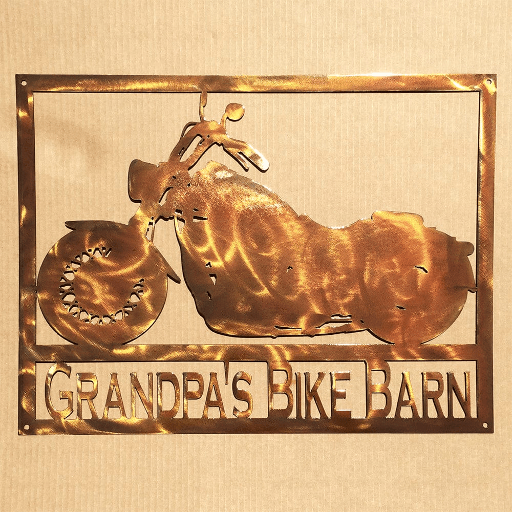 Rusty Rooster Fabrication & Design Physical product Personalized Motorcycle Metal Wall Art (T8)