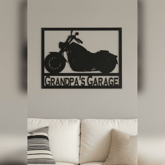 Rusty Rooster Fabrication & Design Physical product Personalized Motorcycle Metal Wall Art (T8)