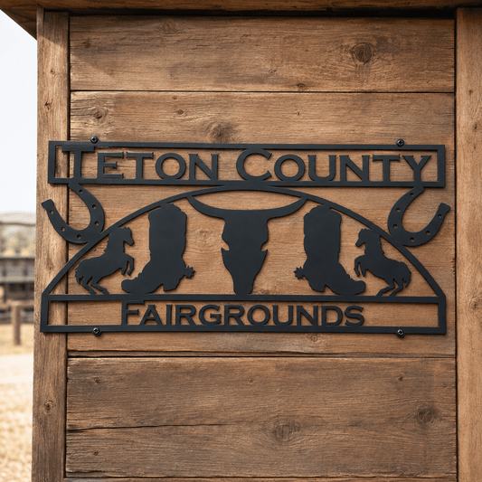 Rusty Rooster Fabrication & Design Physical product Personalized Western Ranch Metal Sign (J18)