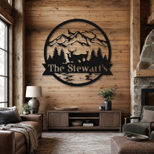 Rusty Rooster Fabrication & Design Physical product Personalized Wildlife Monogram Metal Wall Art (C51)