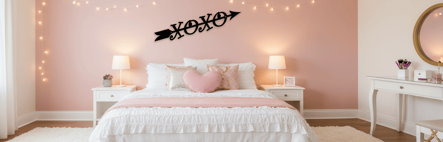 Rusty Rooster Fabrication & Design Physical product Rustic Arrow Wall Art - XOXO Design - Metal Wall Decor - Home and Office Decor (A64)