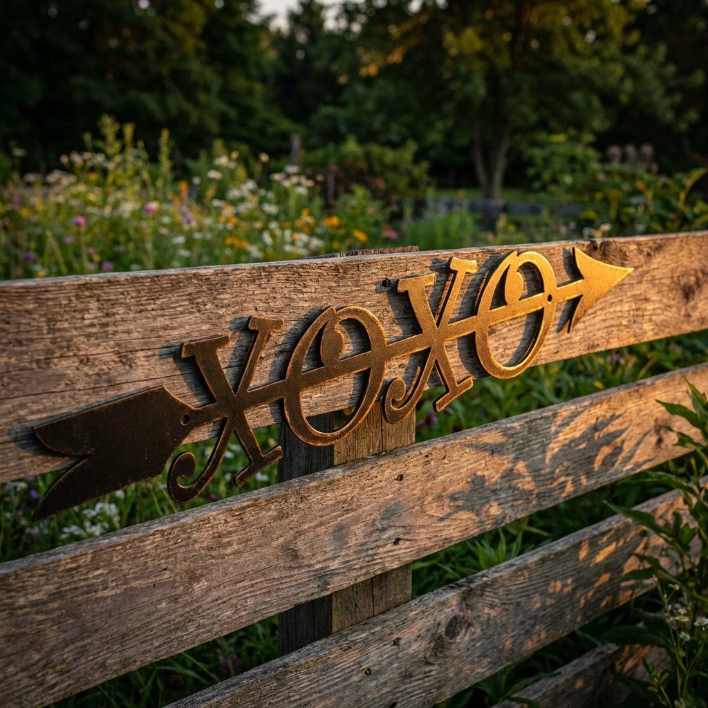 XOXO Rustic Arrow Metal Wall Art | Steel | A64 – Rusty Rooster Metal