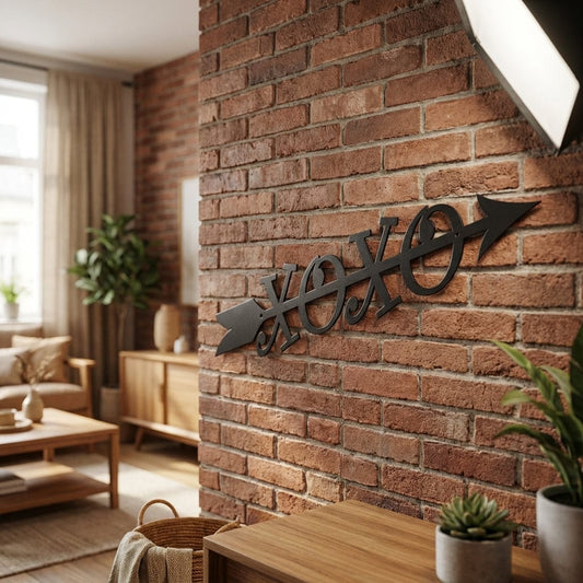 Rusty Rooster Fabrication & Design Physical product Rustic Arrow Wall Art - XOXO Design - Metal Wall Decor - Home and Office Decor (A64)