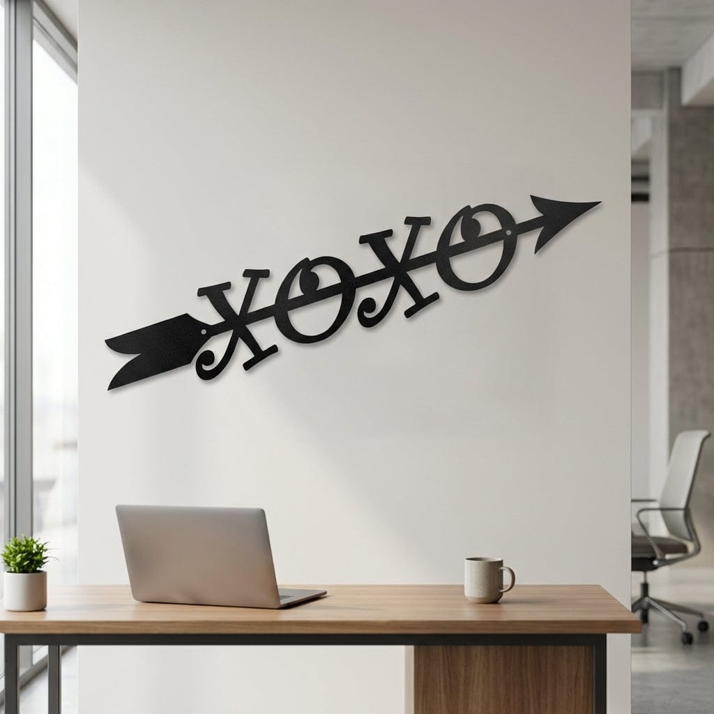 Rusty Rooster Fabrication & Design Physical product Rustic Arrow Wall Art - XOXO Design - Metal Wall Decor - Home and Office Decor (A64)
