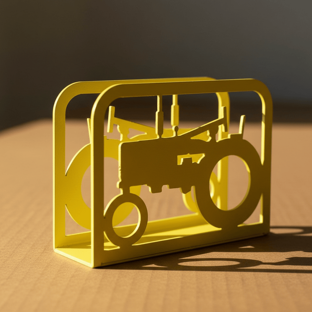 Rusty Rooster Fabrication & Design Physical product Rustic Tractor Napkin Holder – Double-Sided Farmhouse Metal Art (O18)