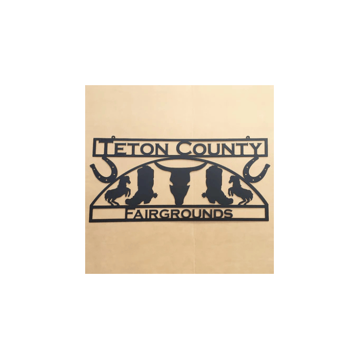 Rusty Rooster Fabrication & Design Physical product Rustic Western Wall Sign – Boots & Horns Metal Art for Ranch or Cabin (J18)